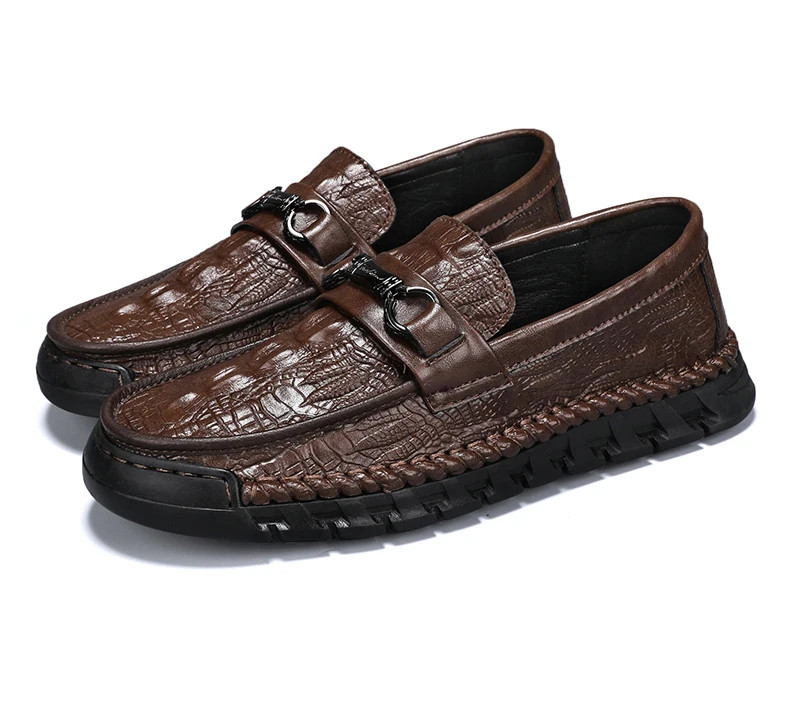 Men Business Dress Driving Moccasin Leather Loafers Shoes Outdoor Flats Shoes