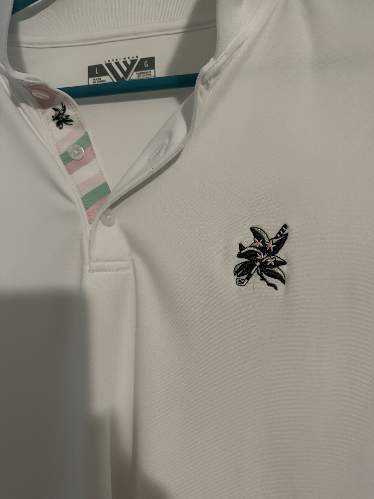 Laurel Valley Golf Club Polo Size – Large Color- White Level Wear