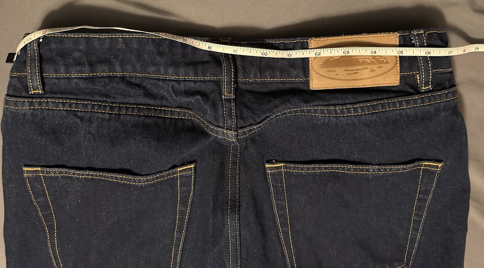 Corteiz Frayed Denim Baggy Jeans ‘Indigo