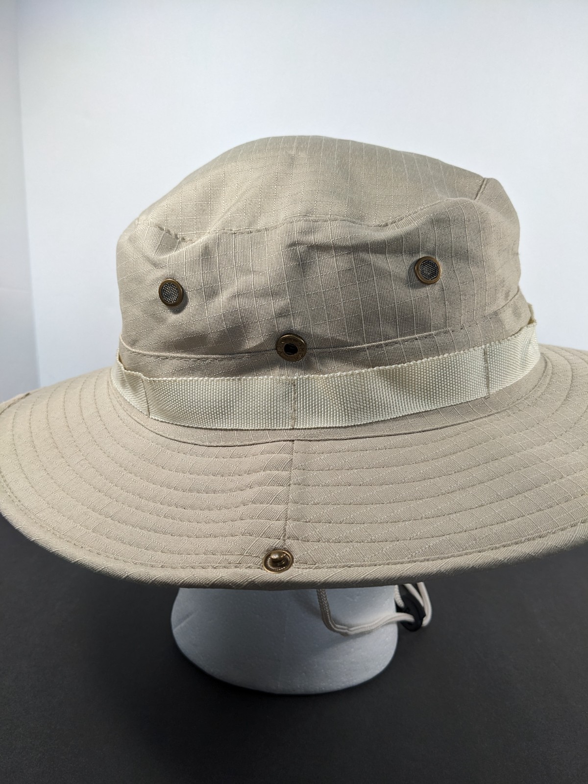 MILITARY C.O.R.P. INC BOONIE HAT JUNGLE TYPEII POLY COTTON BEIGE LARGE