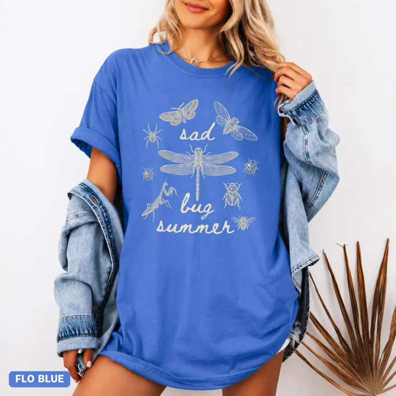 Retro Sad Bug Insect Summer Comfort Tee