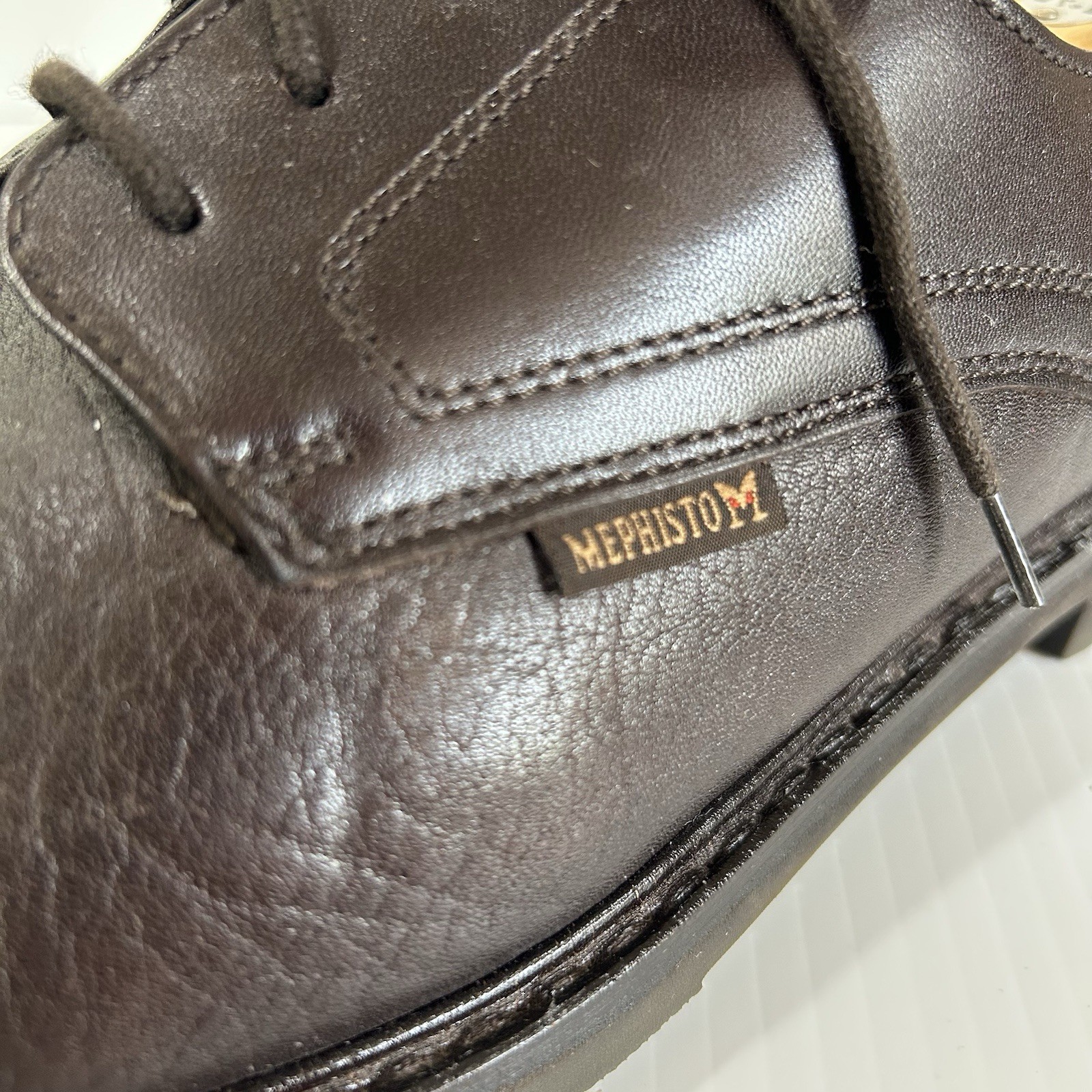 Mephisto France Air Relax Cap Toe Brown Leather Oxfords Goodyear Welt US Size 12