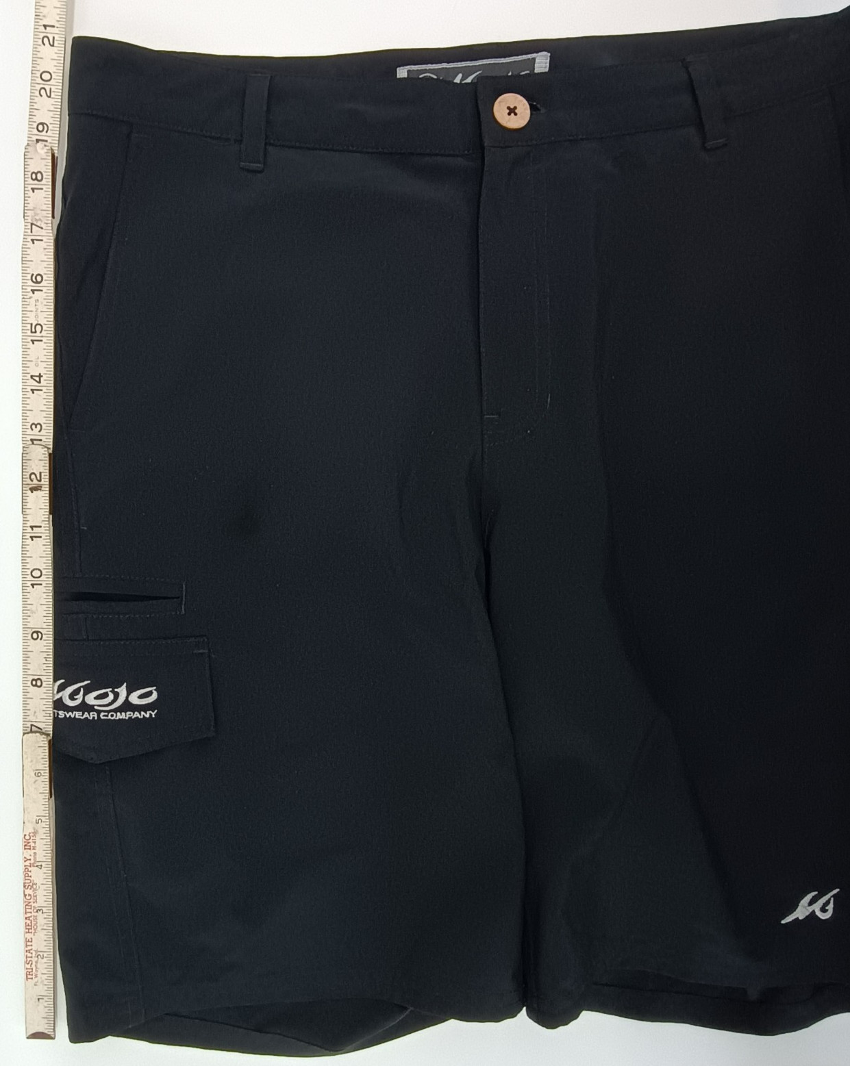 Mojo Sportswear Mens Stretch Fit Performance Shorts Size Medium Black