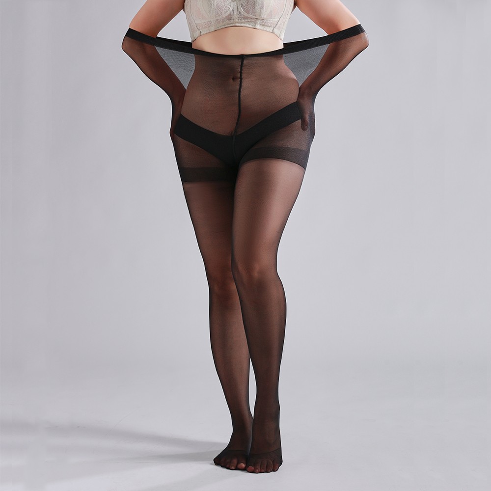 Women’s Plus Size 20D Sheer Tights – 3 Pack | High Waist | Control Top | Reinfor