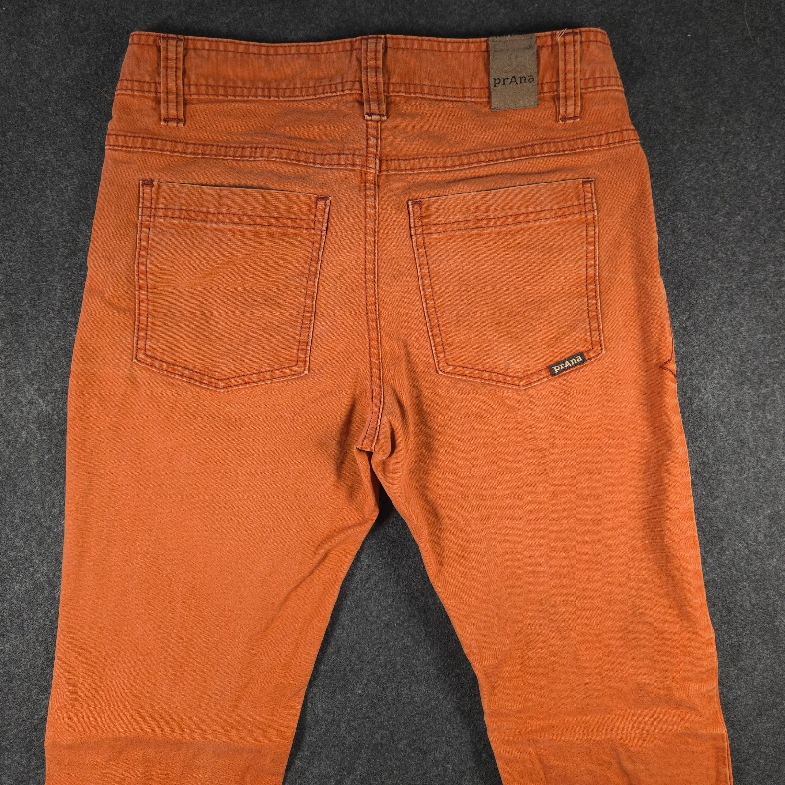 Prana Pants Size 28×32 Organic Cotton Burnt Sienna Slim Fit Medium Wash