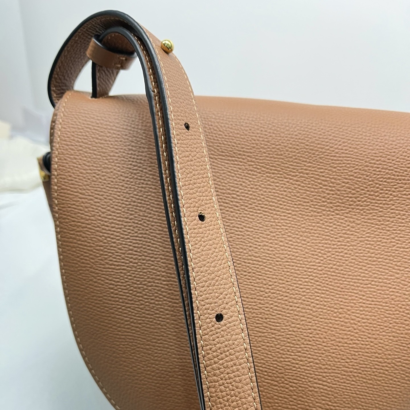 Loewe Pre-Owned Authentic Saddle Bag Caramel Free Tracked Shipping