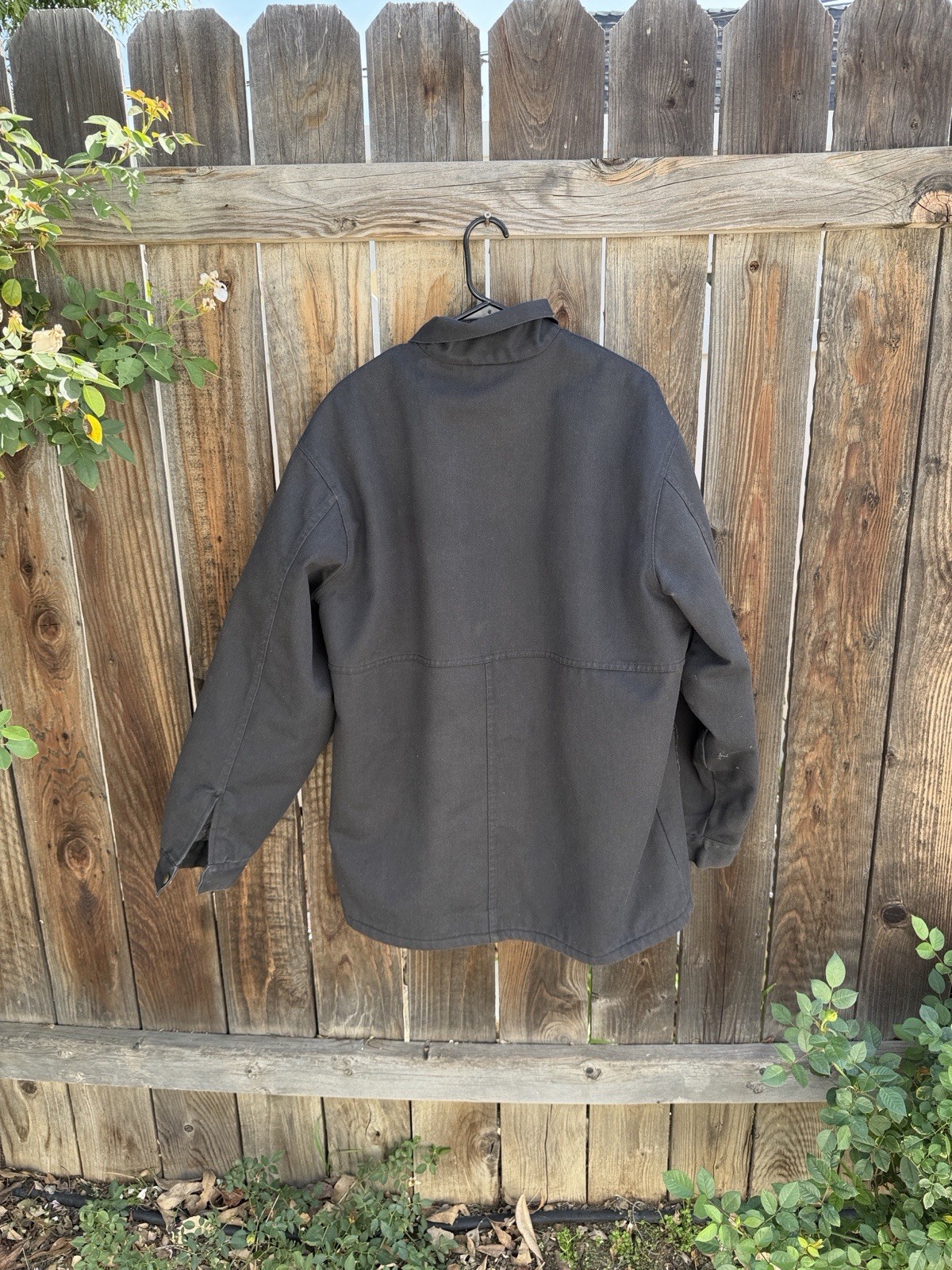 Ben Davis Chore Coat Jacket Blanket Lined Black Men’s Sz Large XL. Made In USA