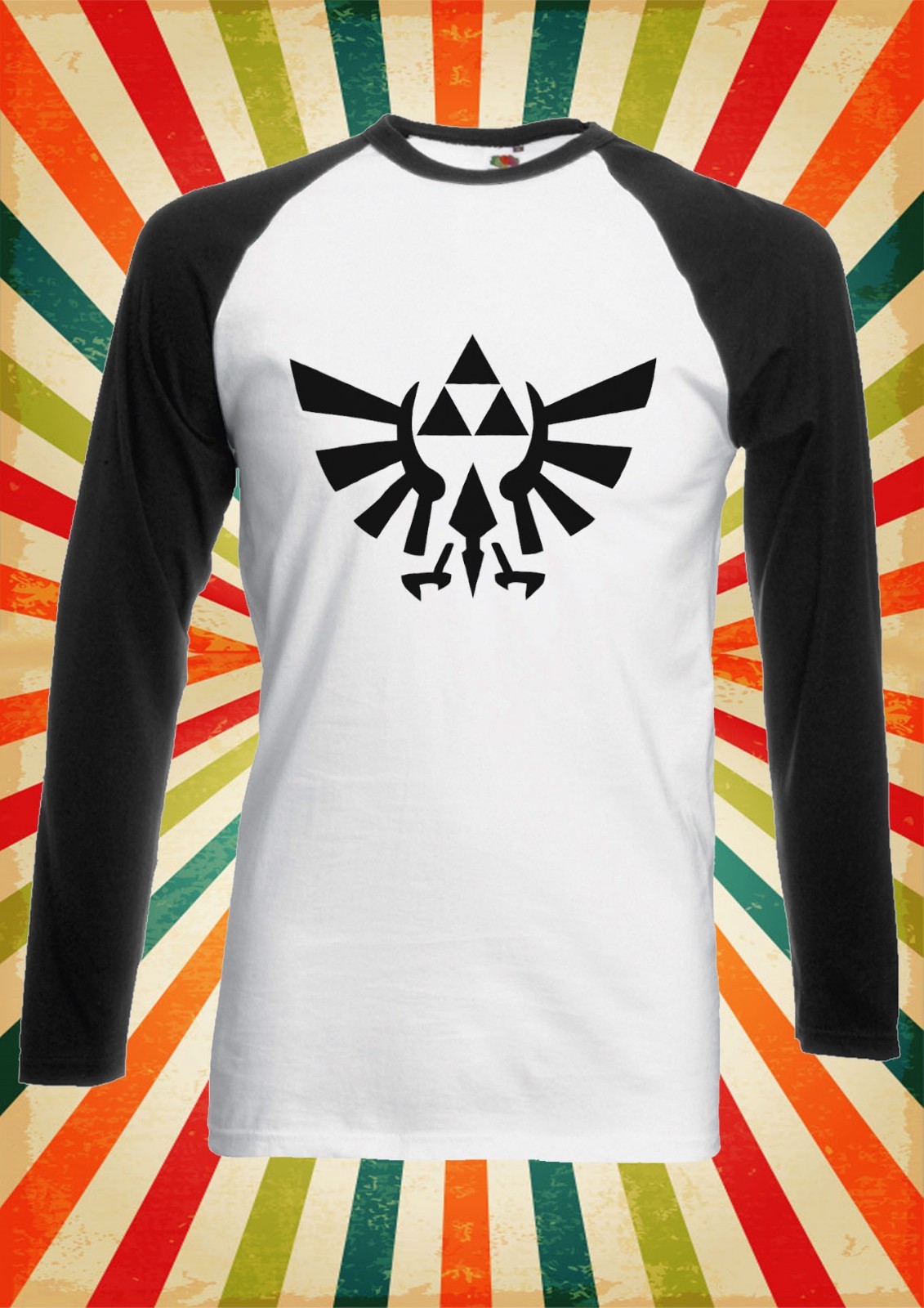 Legend of Zelda Triforce Game Men Women Long Short Sleeve Baseball T Shirt 161E