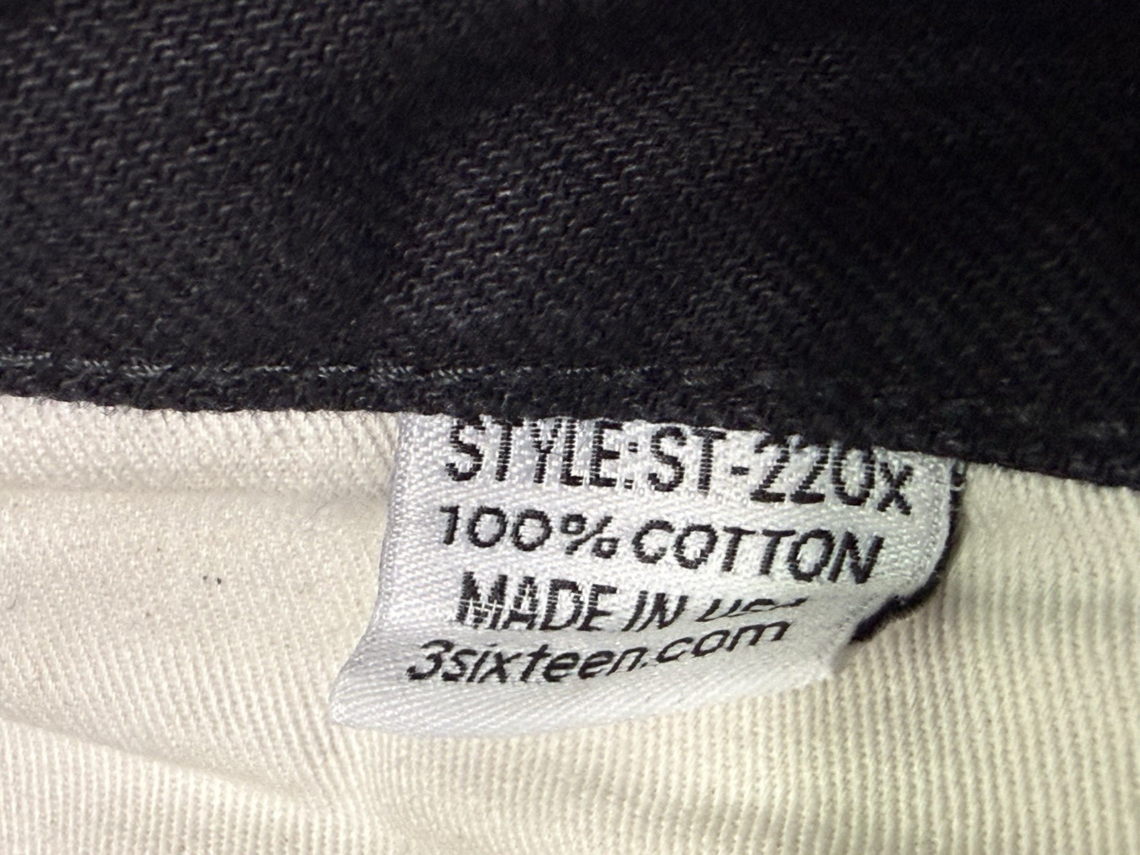 3sixteen ST-220X Slim Tapered Double Black Selvedge Jeans Button Fly Men’s 33×25