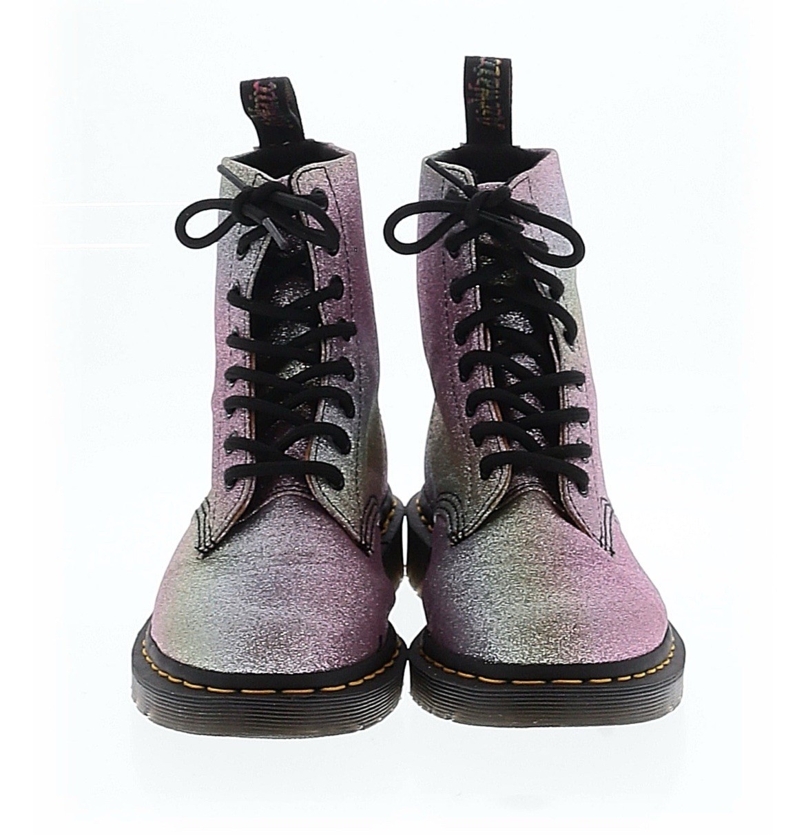 Dr. Martens Pascal 1460 Rainbow Glitter Boots Women’s 8 Multicolor VGUC *RARE*🌈