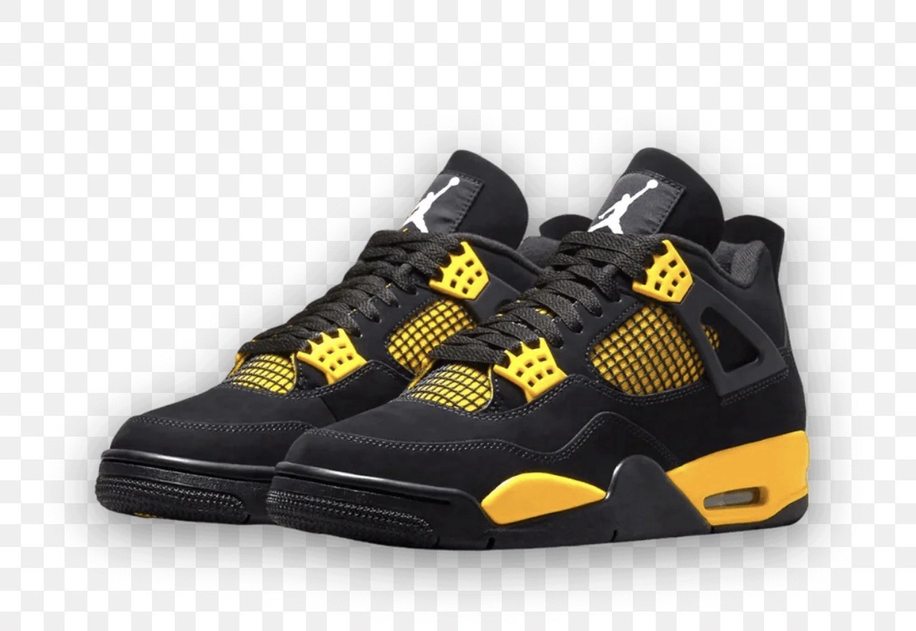 Nike Air Jordan 4 Retro Thunder 2023 Size 12, Black/Tour Yellow, DH6927-017