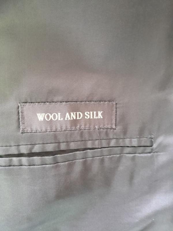 Men Corneliani Blazer Black Silk Wool 44 / XXL /
