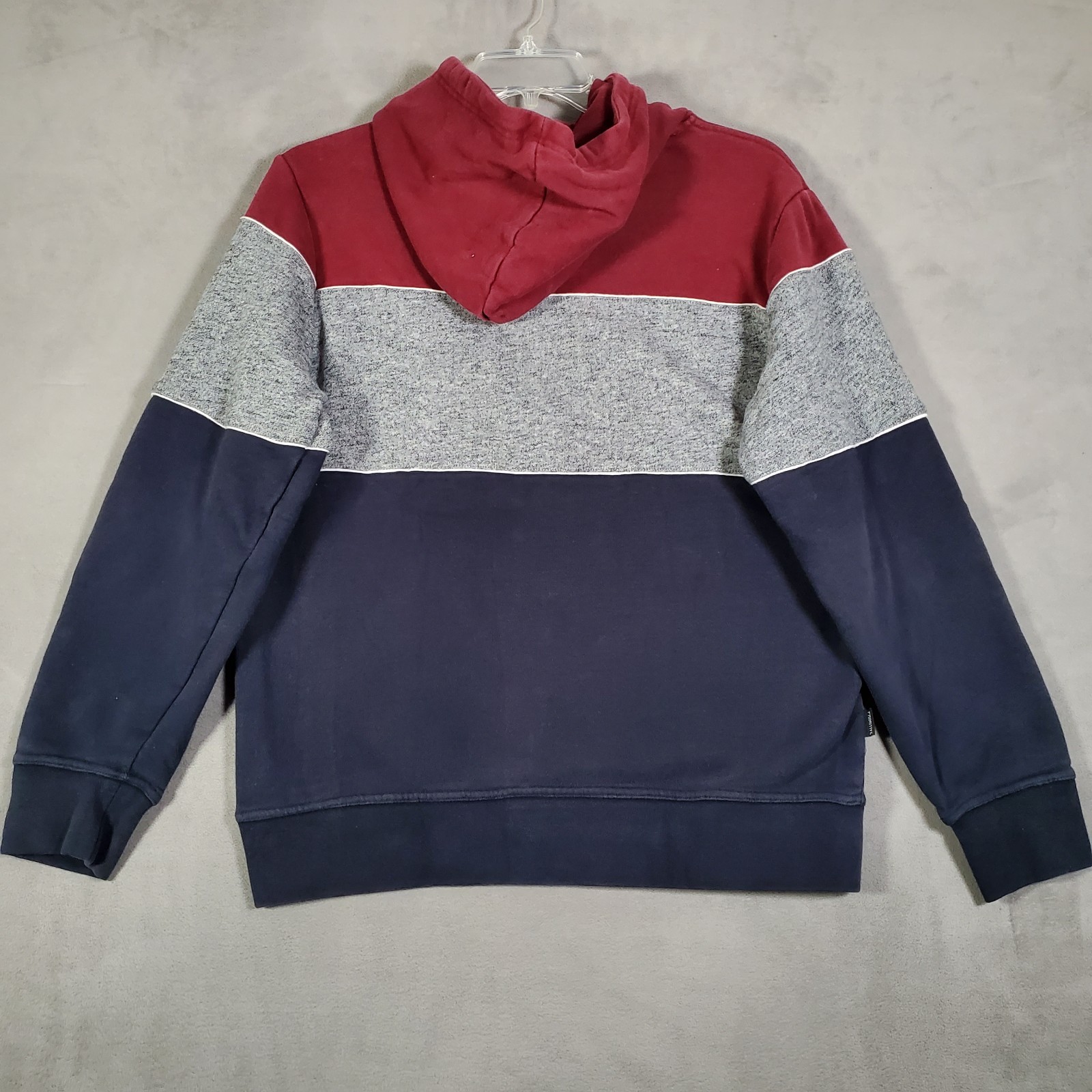 Primitive Apparel Hoodie Mens M Red Gray Blue Colorblock Stitched Logo Skater