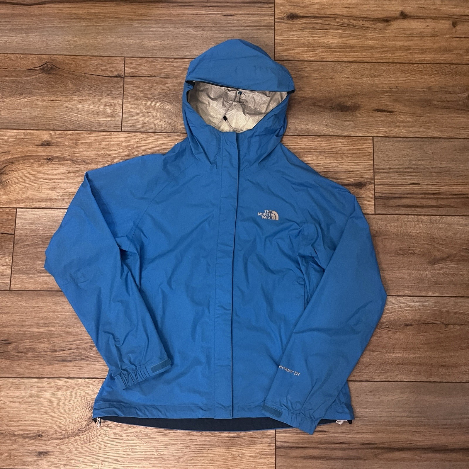North Face Jacket Womens Medium Blue HyVent DT Waterproof Hooded Outdoor Coat