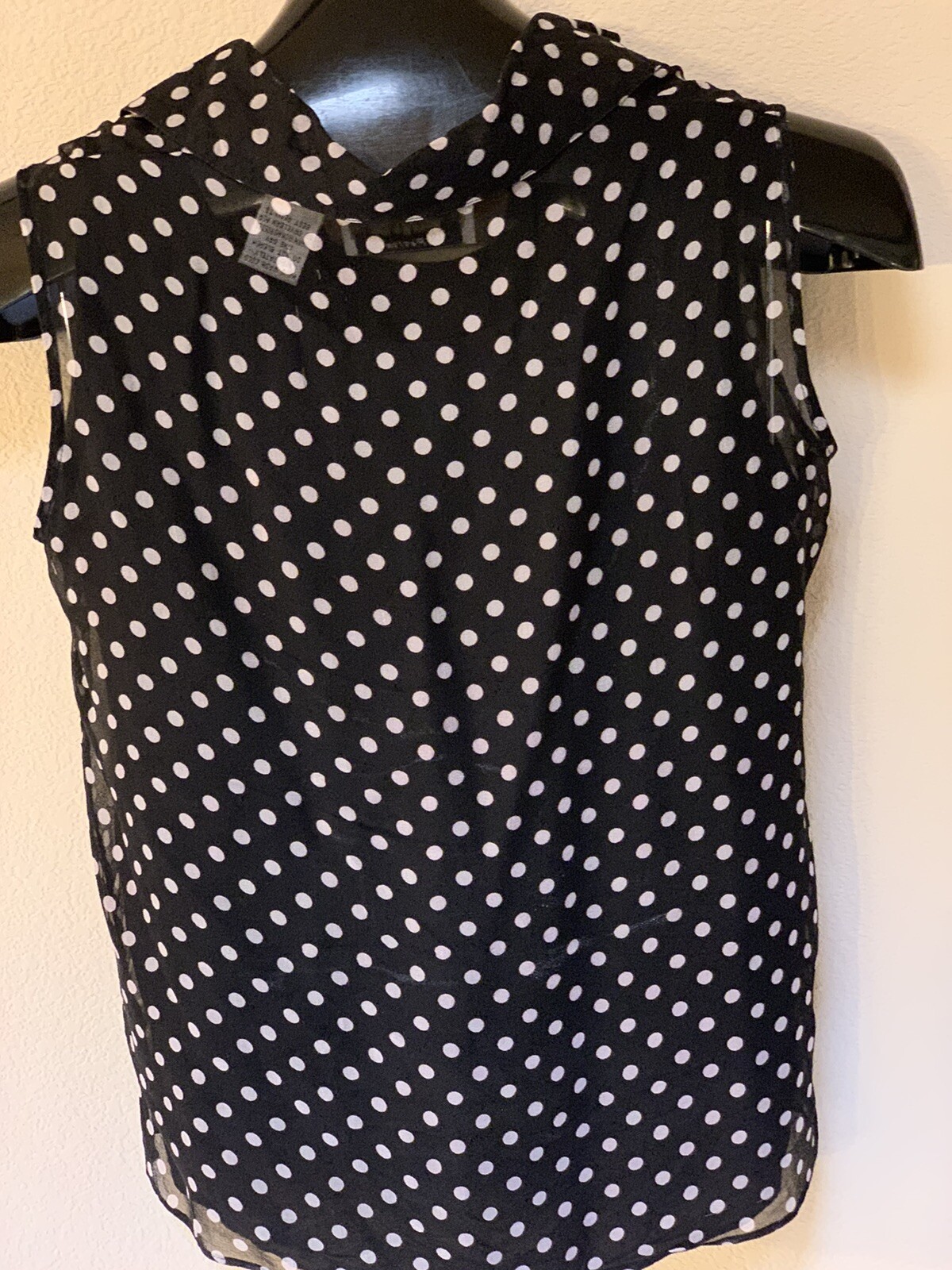 New York City Design Co Size P 100% Silk Women’s Petite Blouse Tank Top Black