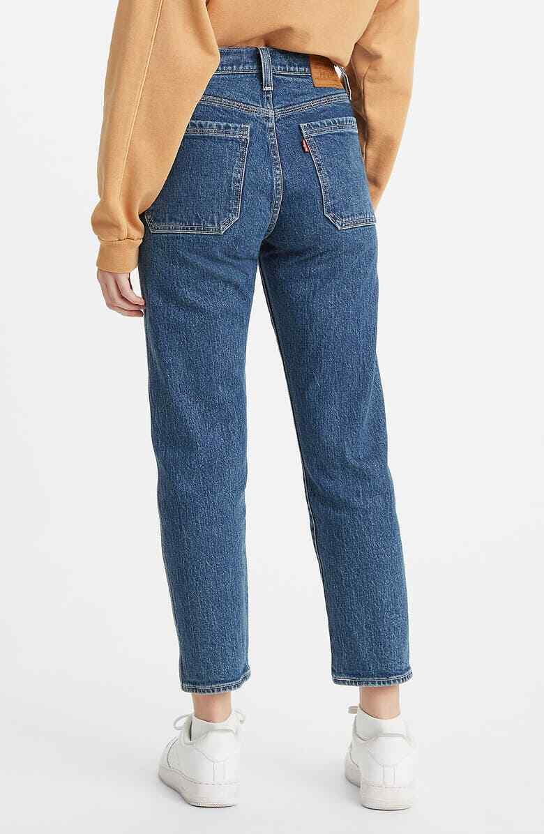 Levi’s Wedgie High Waist Straight Utility Crop Jeans Middle Sister Women 26×26