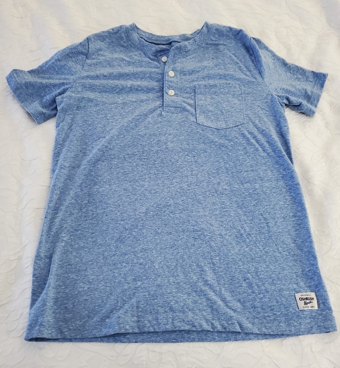 Oshkosh Bgosh Boys Size 14/14A Quarter Button Front Pocket Short Sleeve Shirt