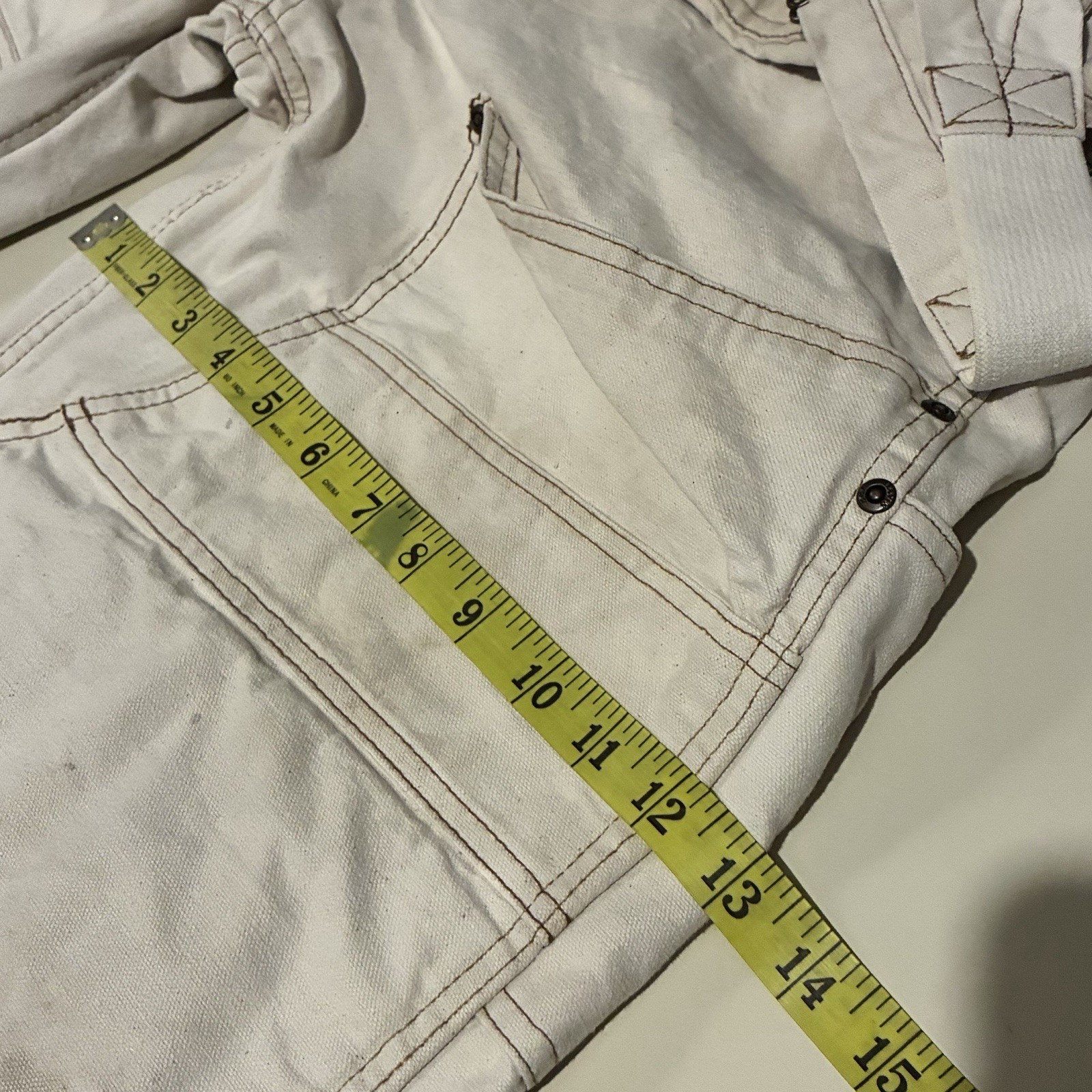Vintage Ben Davis Distressed Double Knee Carpenter Work Wear Bib Overalls Sz 36