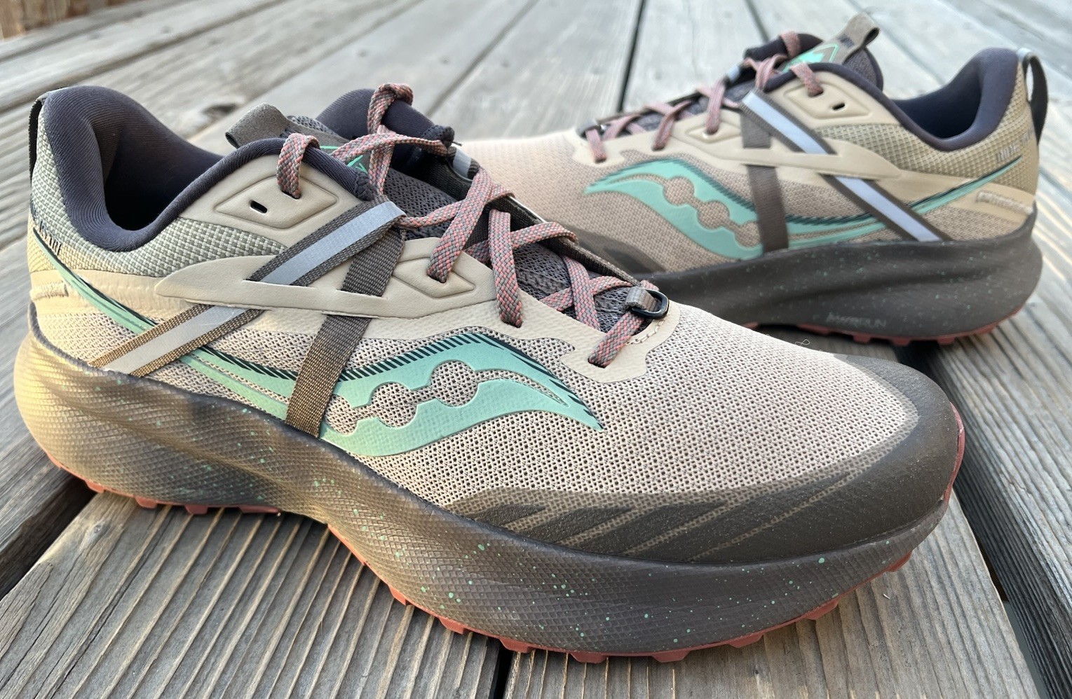 Saucony Ride 15 TR Women’s 9.5 Trail Running Shoes Desert/Sprig