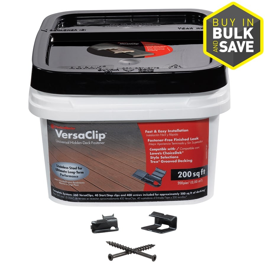 FastenMaster VersaClip Combination kit Black Hidden Deck Fastener 360 -Pac|12198