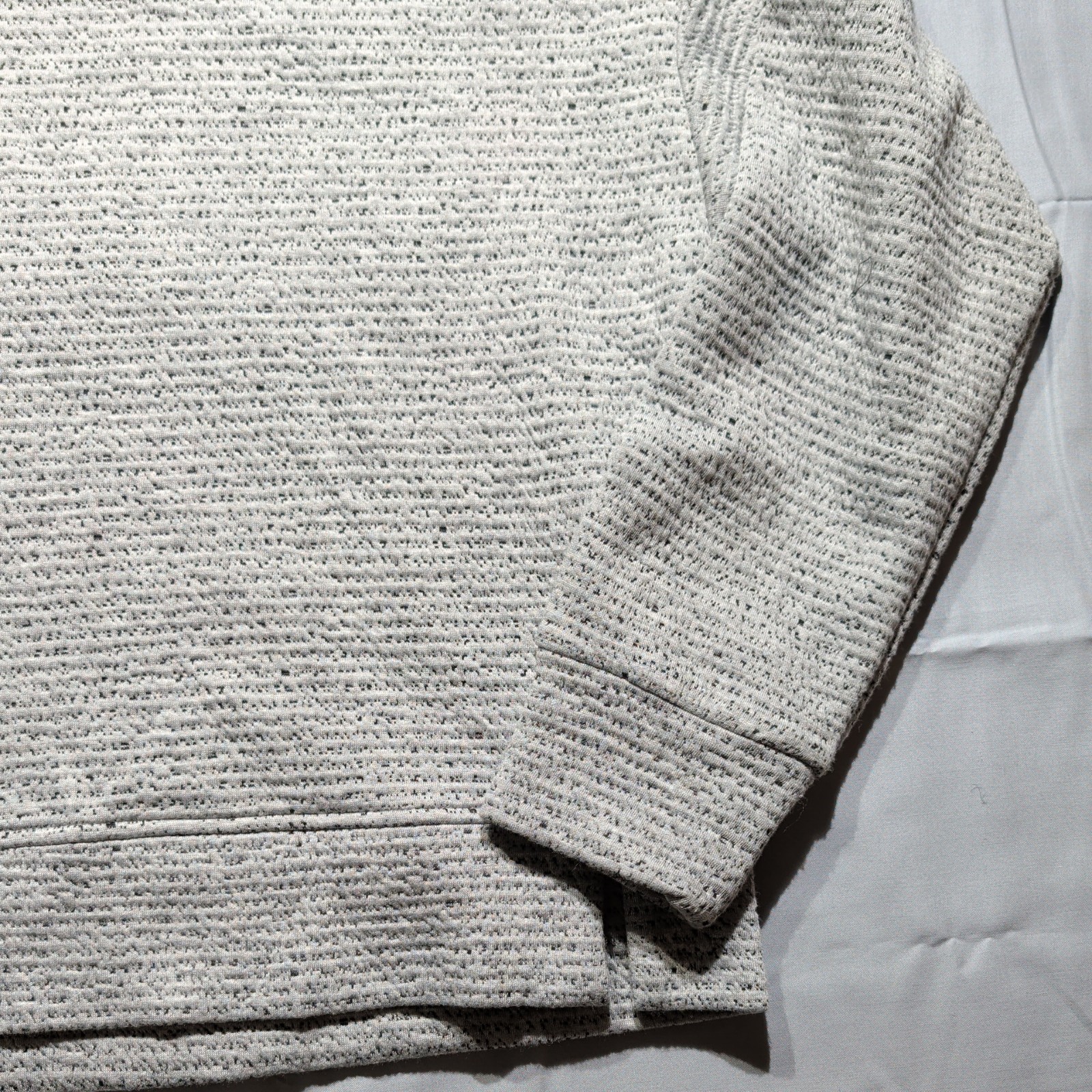 CALIA Lunar Jacquard Funnel Neck Sweater Size Large Heather Gray
