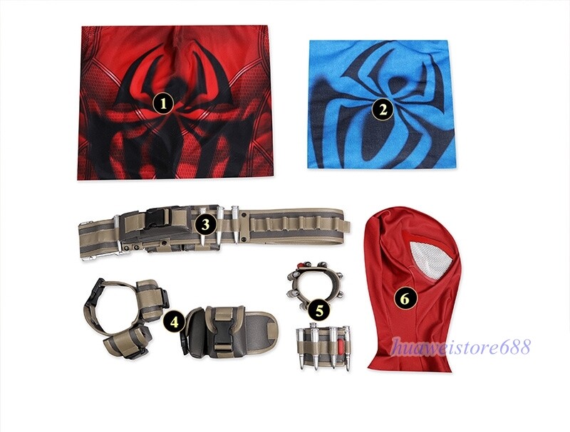 Scarlet Spider Costume Spider-Man Cosplay Outfits Jumpsuit Halloween Adult