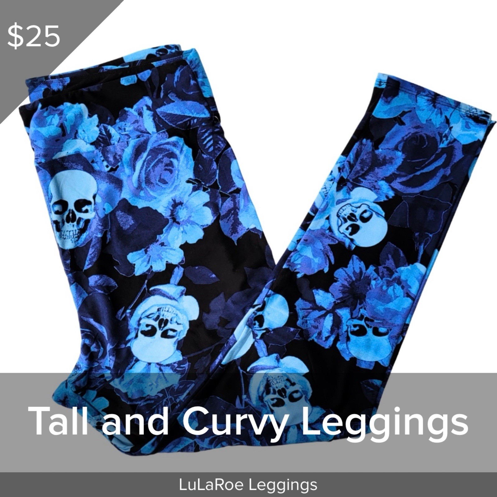 LuLaRoe BRAND NEW Leggings Tall & Curvy Buttery Soft TC Legging Skulls Floral