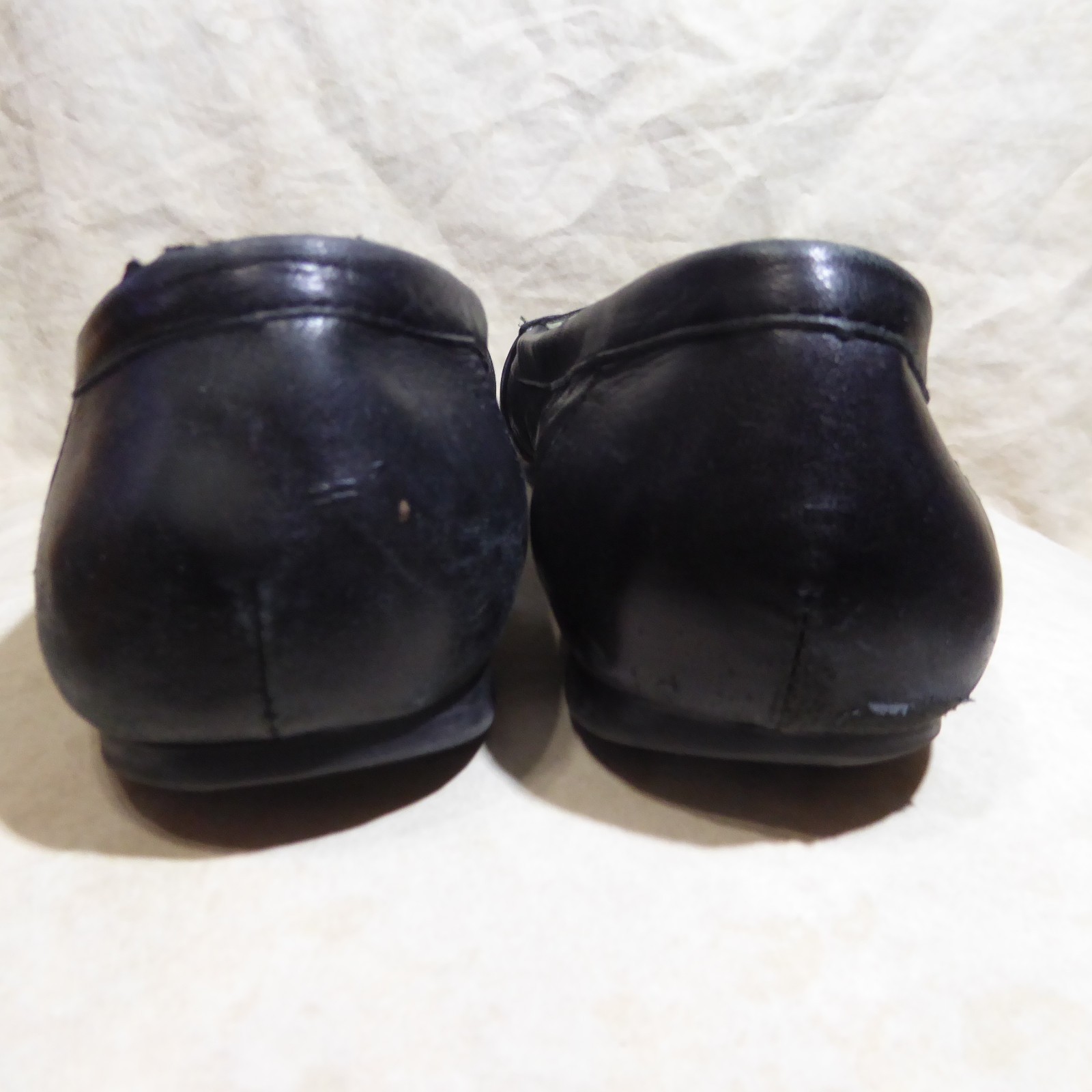 🩰 Anne Klein iFlex Kismet Slip-On Loafers sz 8.5 M Black Leather; Strap Detail
