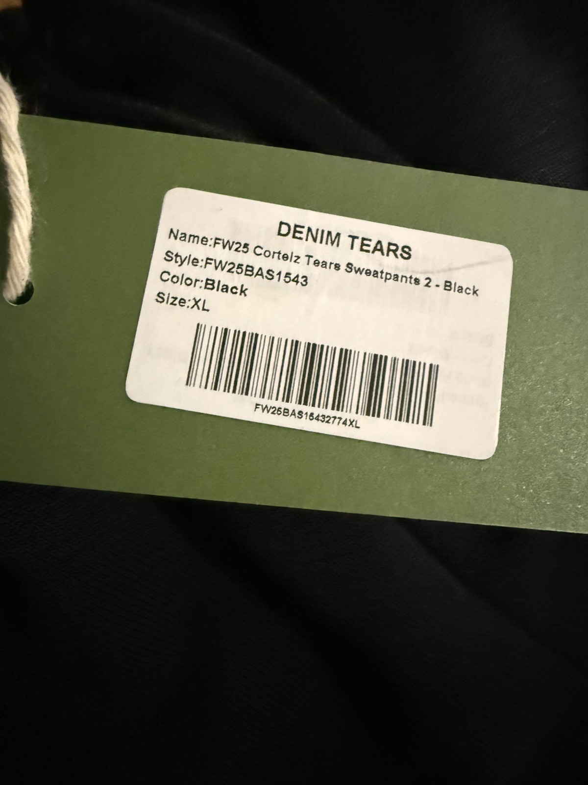 Corteiz X Denim Tears Sweat Pants Size XL in hand NYC POP- UP! LIMITED EDITION!