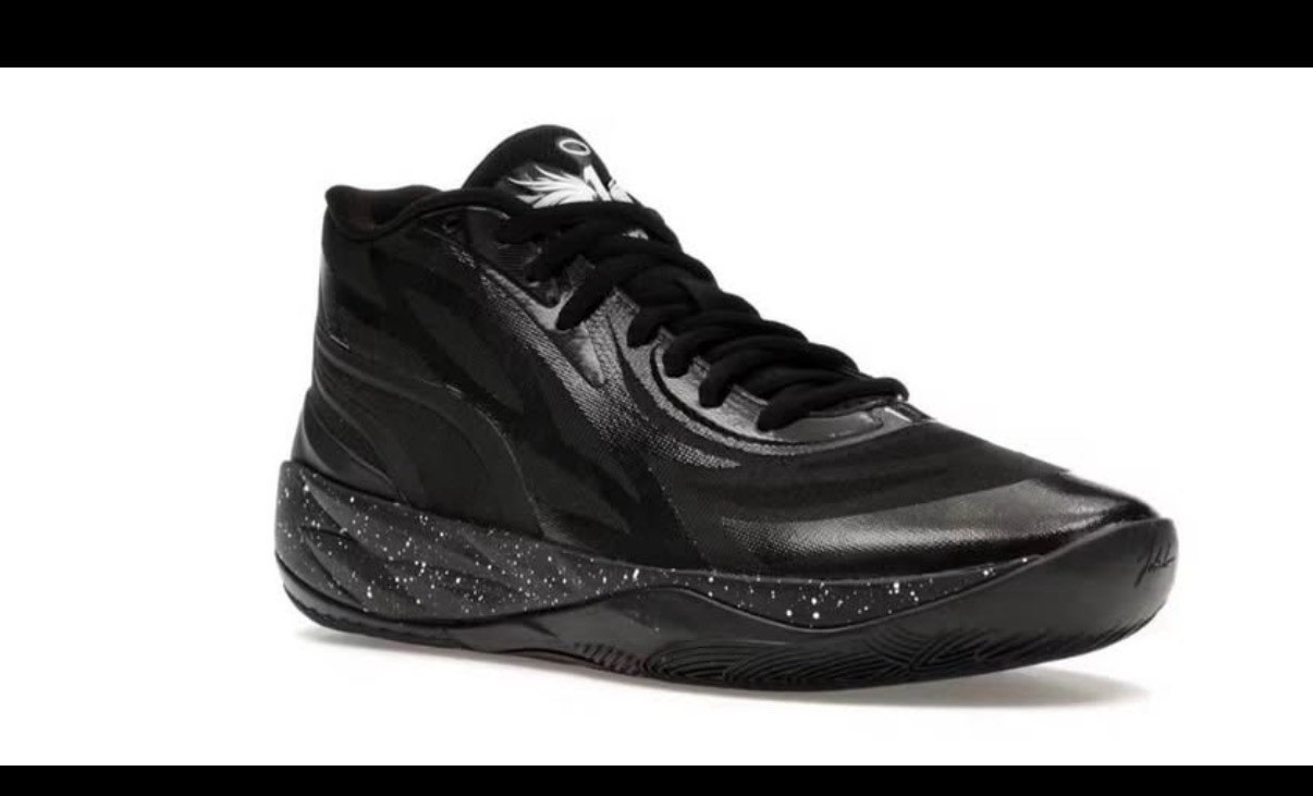 PUMA LaMelo Ball MB.02 Oreo Black/White Mid Top Basketball Shoes 379420-01