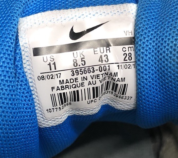NIKE INITIATOR Women Sz 11 Metallic Silver/Ice Blue-white-cool Grey 395663-001
