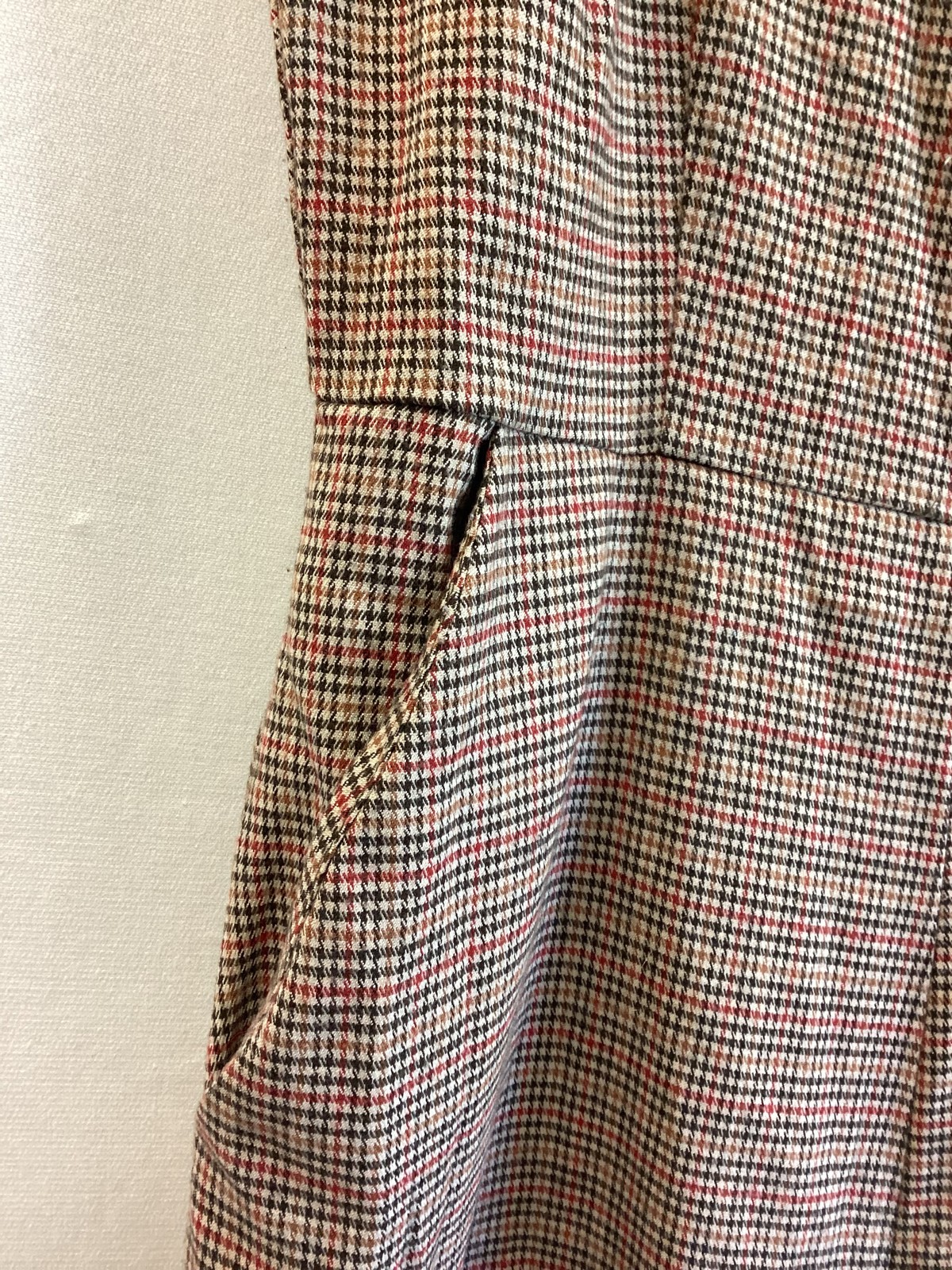 Bebop Jumpsuit Womens Large Plaid Wide Leg Pockets Button Strap Zip Back