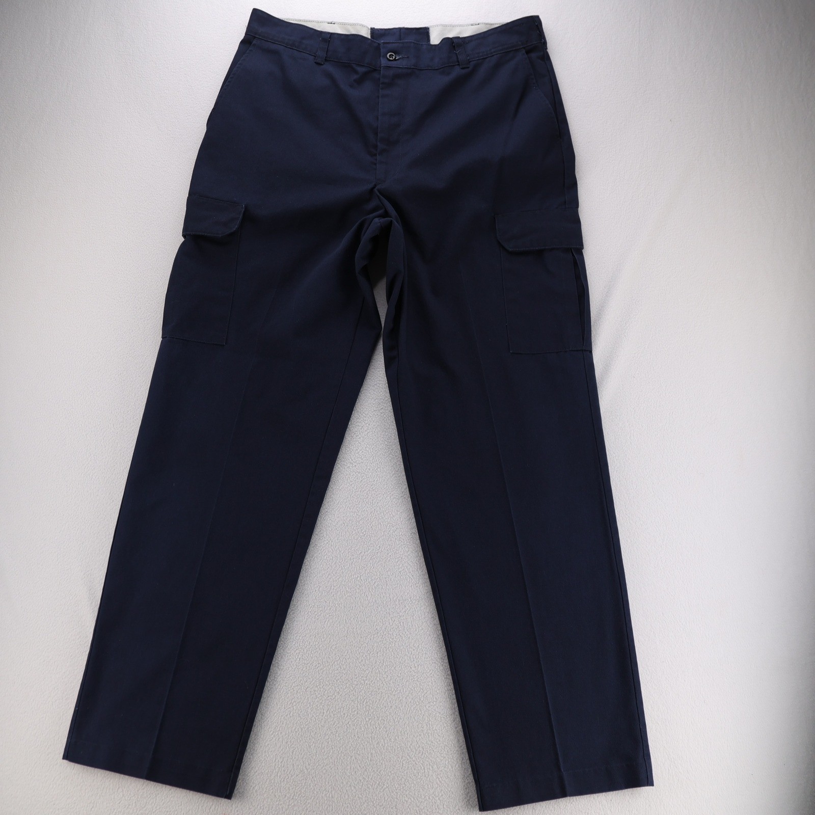 Red Kap Mens Navy Blue Cargo Work Pants PT88NV2 Straight Leg Size 36×32