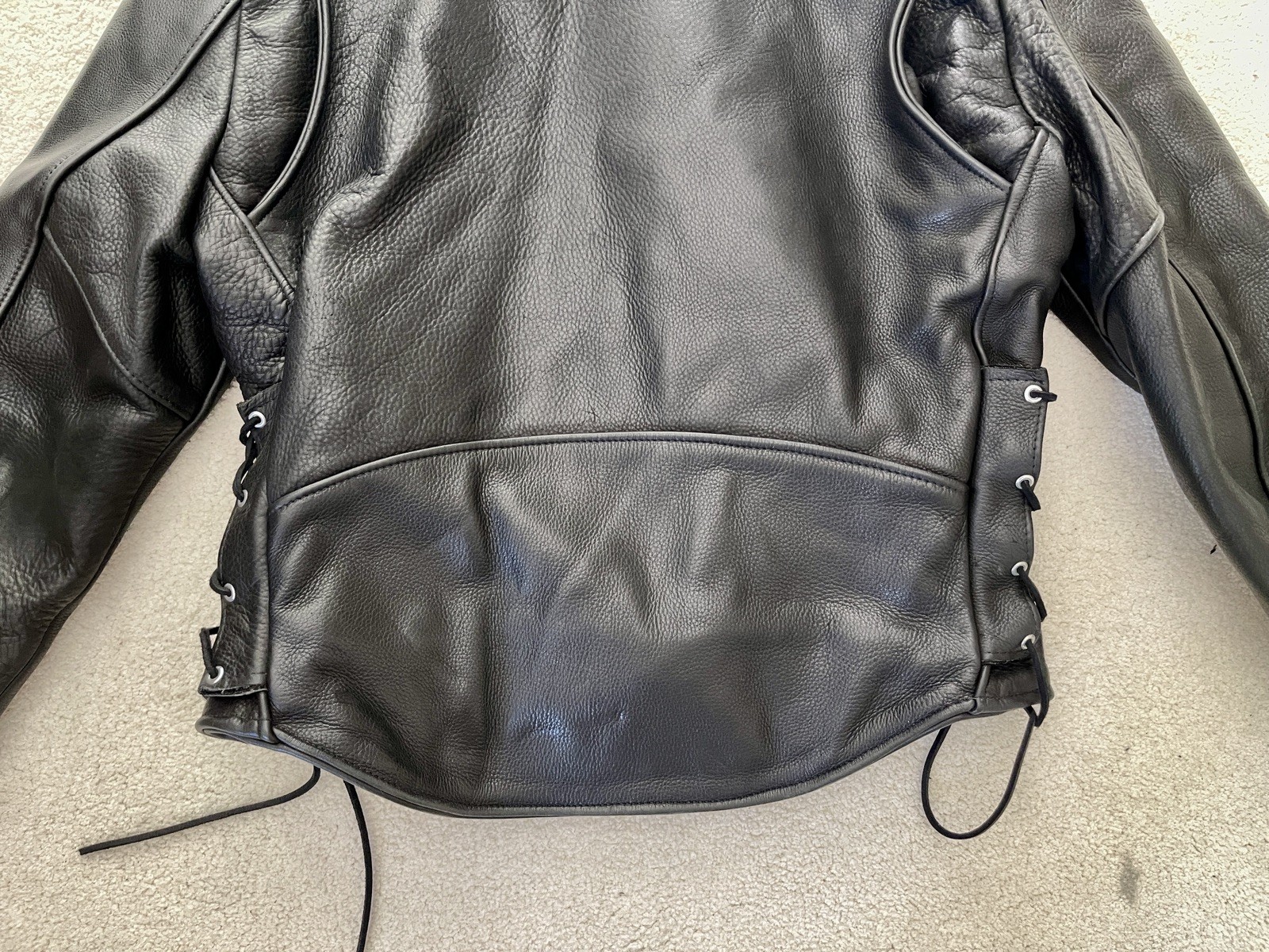 Natel Black Leather Heavy Motorcycle Moto Biker Jacket Made in USA – READ