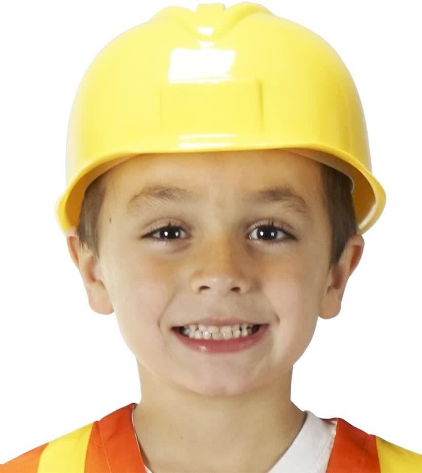 Jr. Construction Worker Helmet Yellow foreman boys kids halloween costume Hat