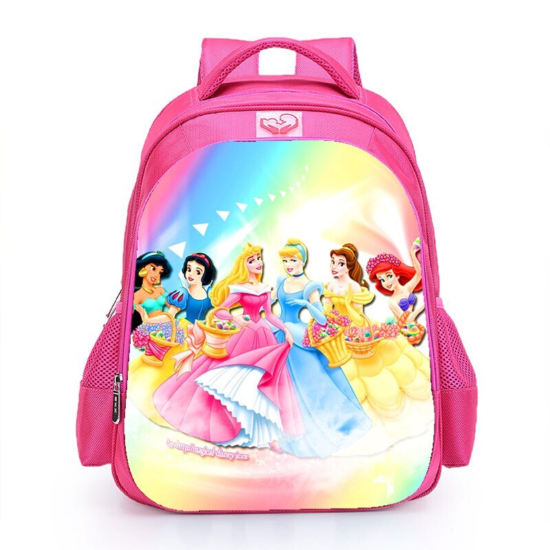 16“ Snow/White Princess Kids Backpack School Shoulder Bags Daily Bags Mochila