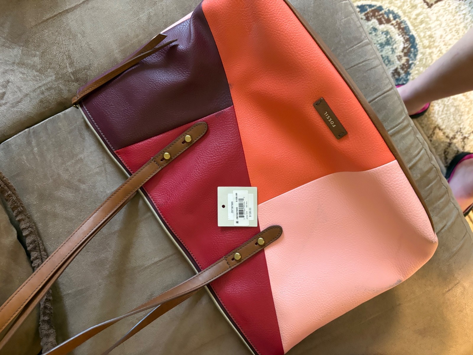 Fossil patchwork leather purse, great condition!