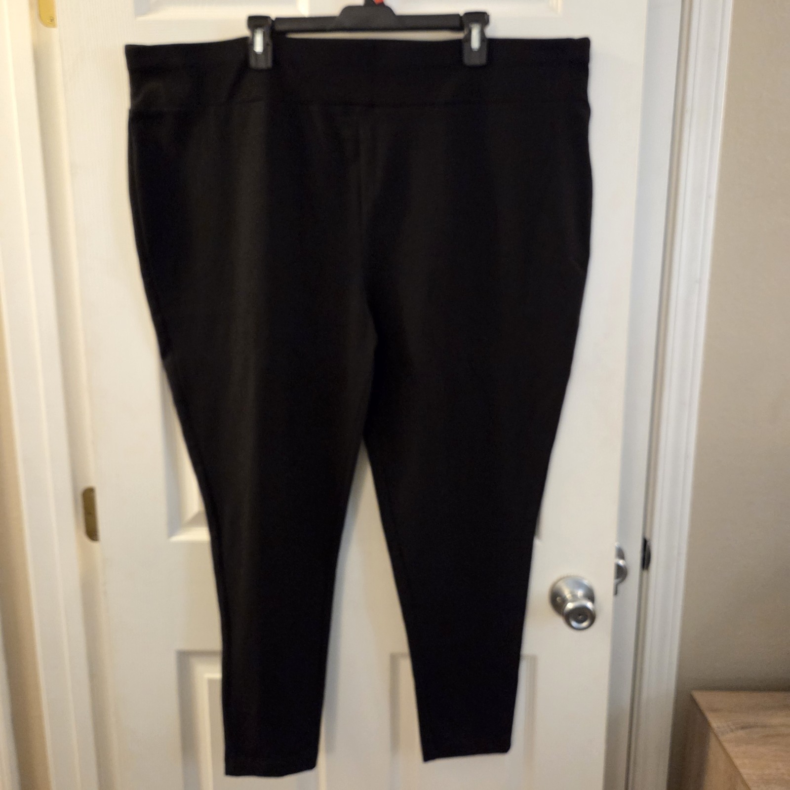 Terra & Sky sz 4X black soot high rise fitted leggings NWT cotton/spandex casual