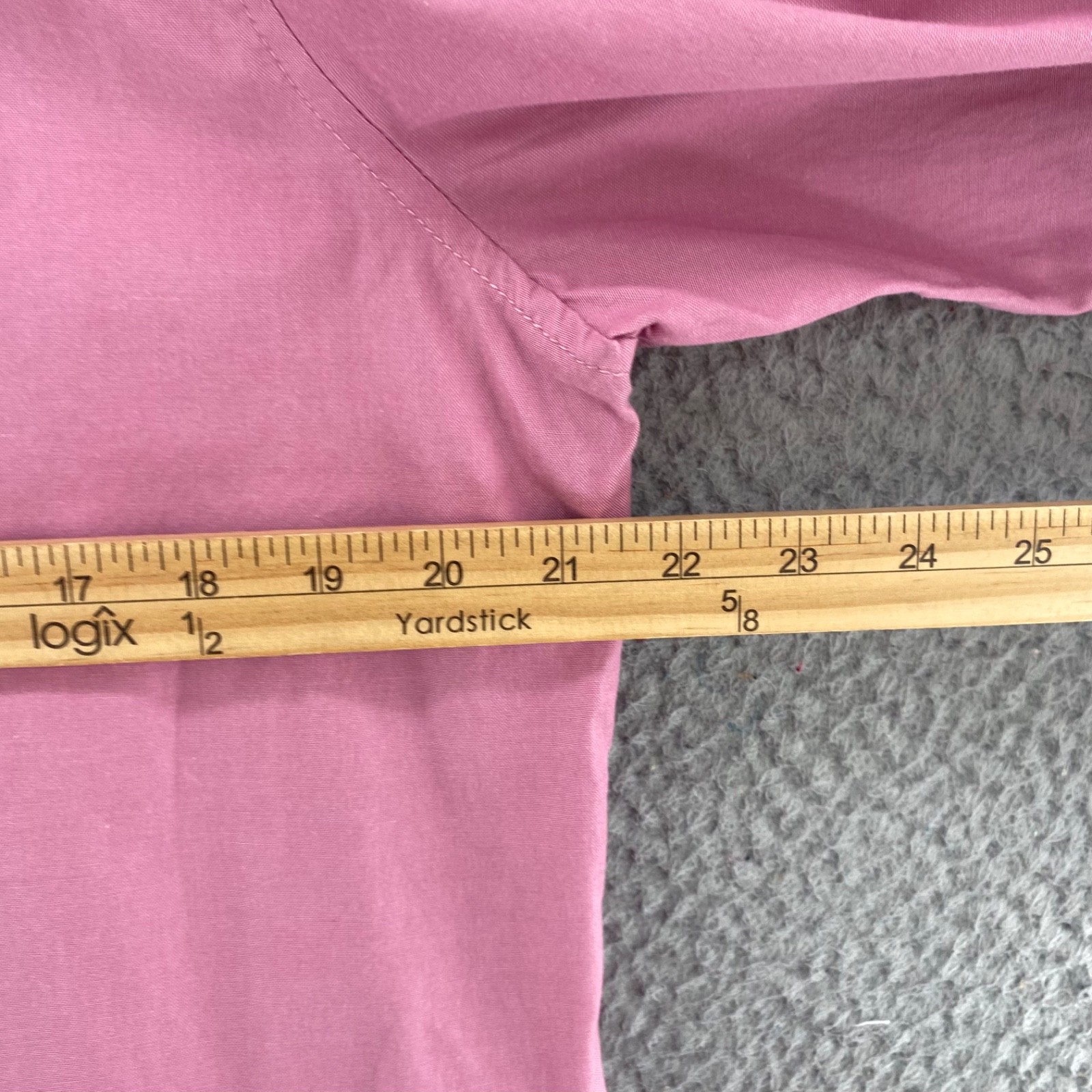 J Jill Shirt Womens Medium Petite Pink Cotton Collared Long Sleeve Button Up Top