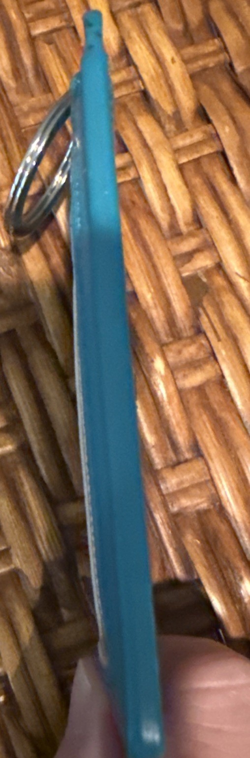 ID Holder Key Chain Teal
