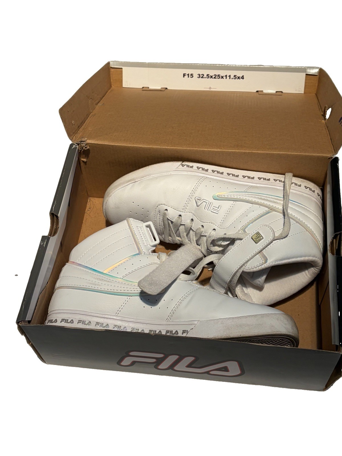 Fila Vulc 13 Repetition Women’s Size 9 White With Iridescent Accent