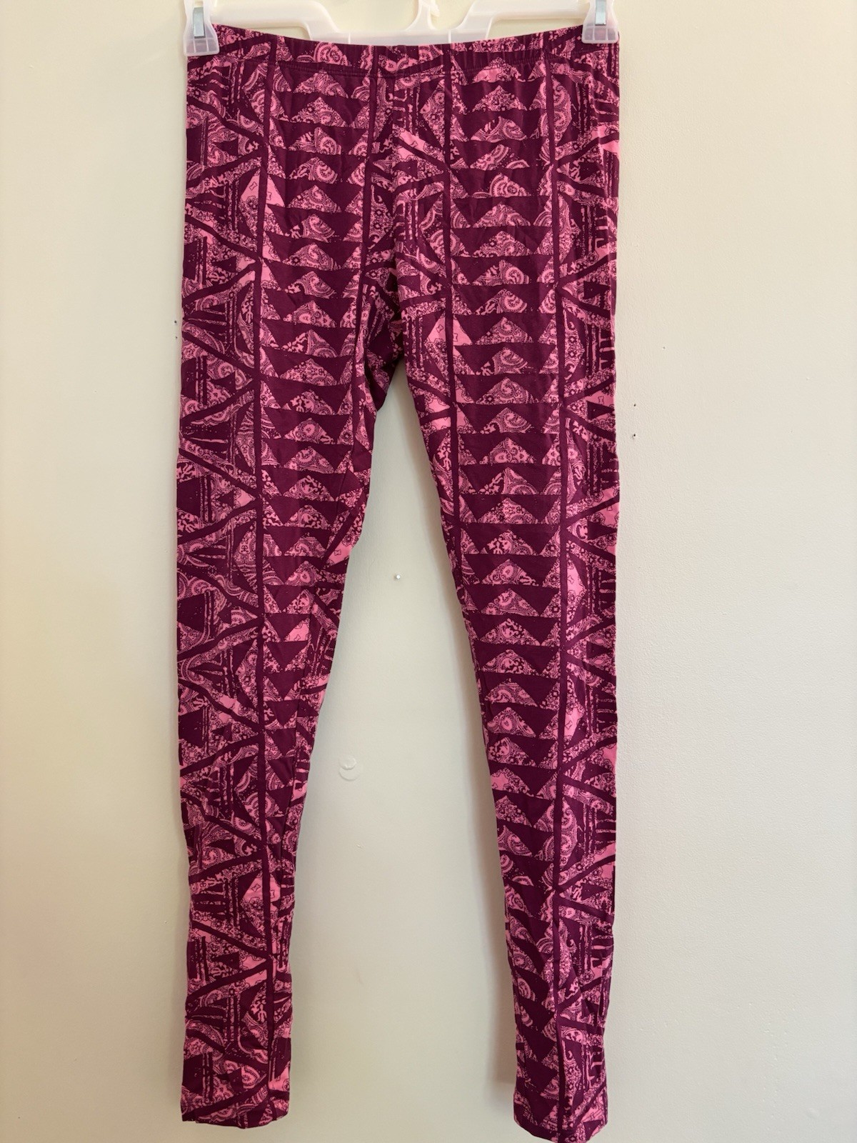 Mossimo Supply Co. Women’s M Pink Purple Geometric Ankle Leggings Stretch