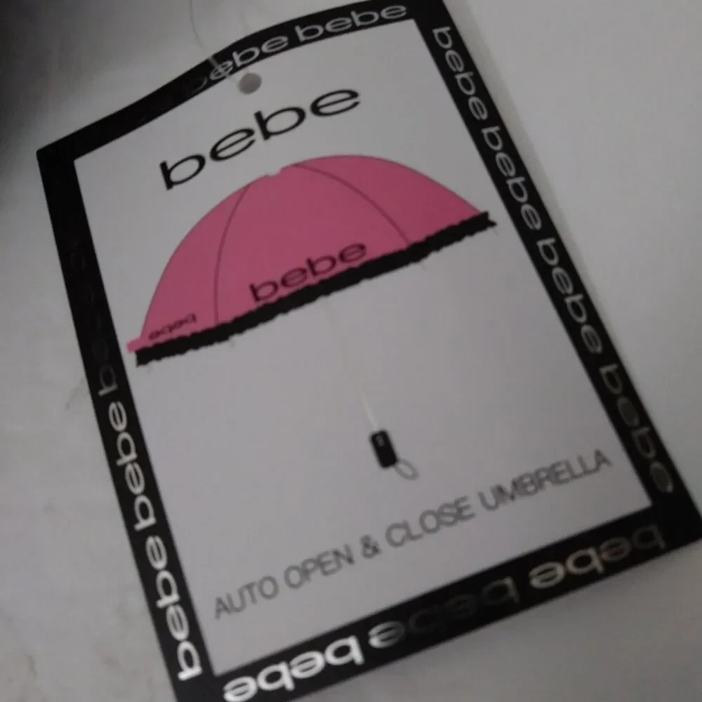 bebe Umbrella Auto Open & Close Lightweight Rain Sunshine Pink