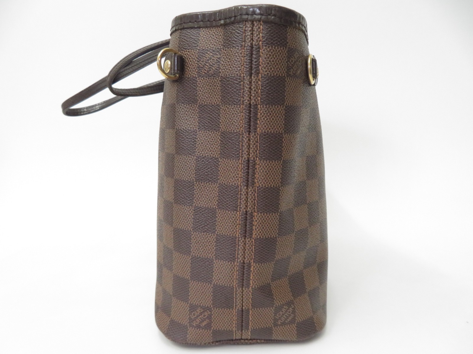Authentic Louis Vuitton Damier Ebene Neverfull PM Tote Bag Handbag F#51490