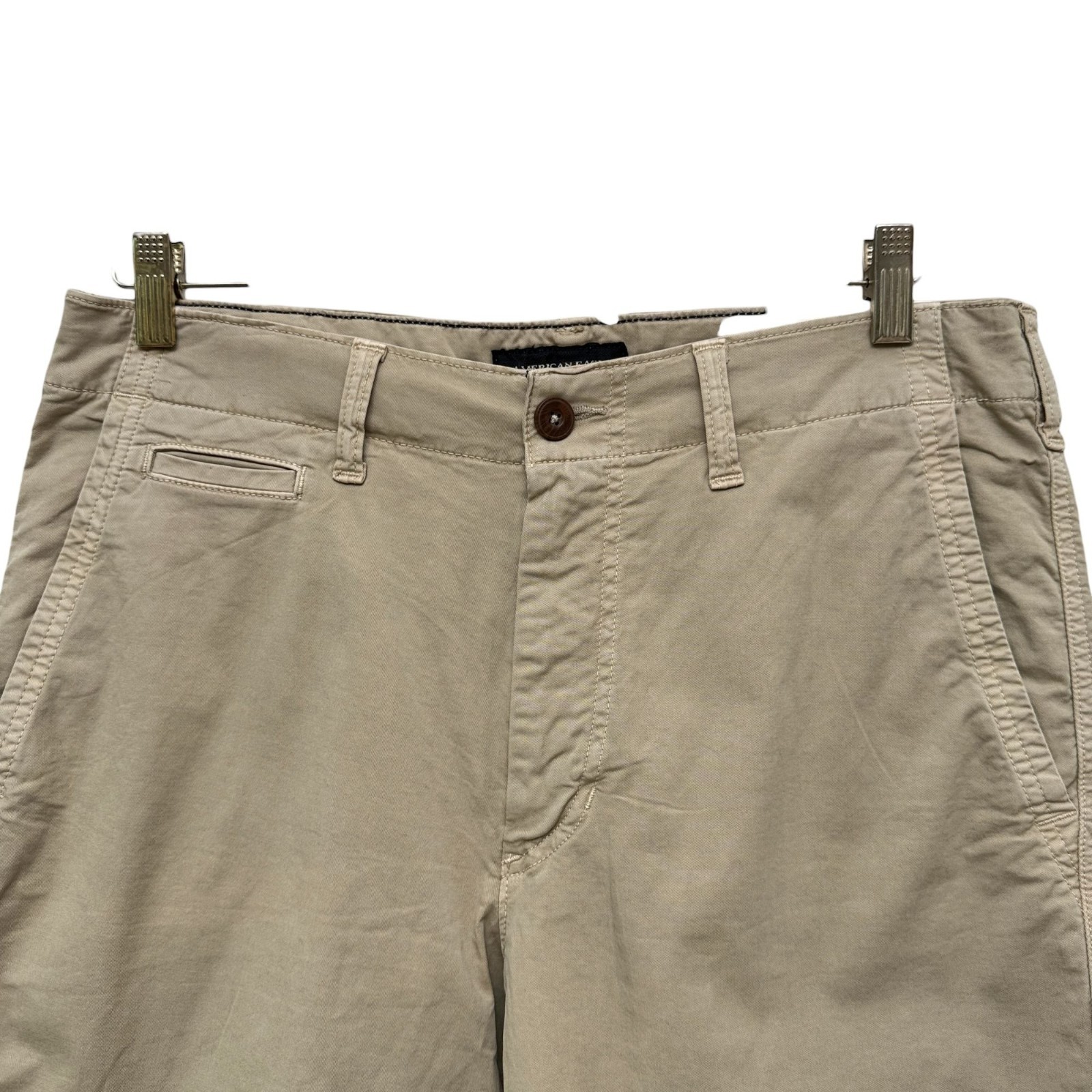 American Eagle Mens Shorts Next Level Flex Bermuda Khaki Tan Size 31 NWT