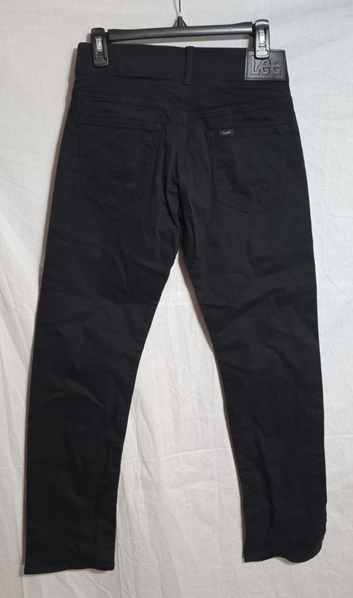 Lee Extreme Motion Black Slim Fit Straight Leg Jeans Pants Mens Size 29×30