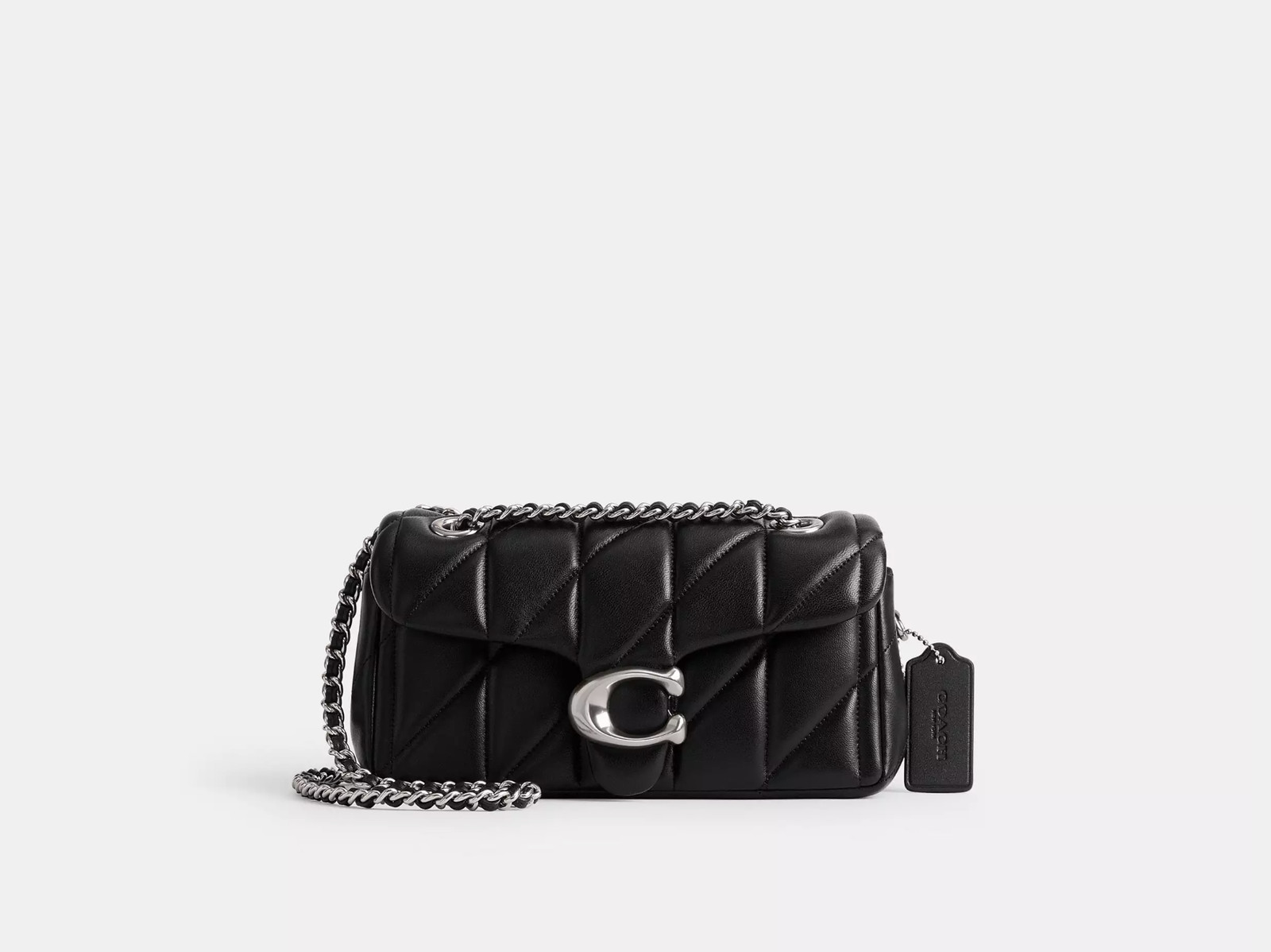 COACH Tabby Shoulder Bag 20 Quilted Flower Black CP149 LHBLK New