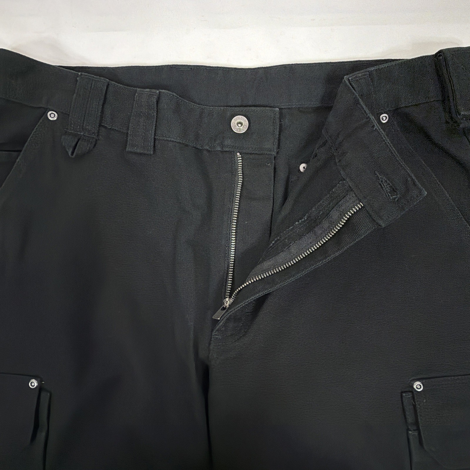Duluth Trading Fire Hose Ultimate Cargo Work Pants Mens 40×30 Black Heavyweight