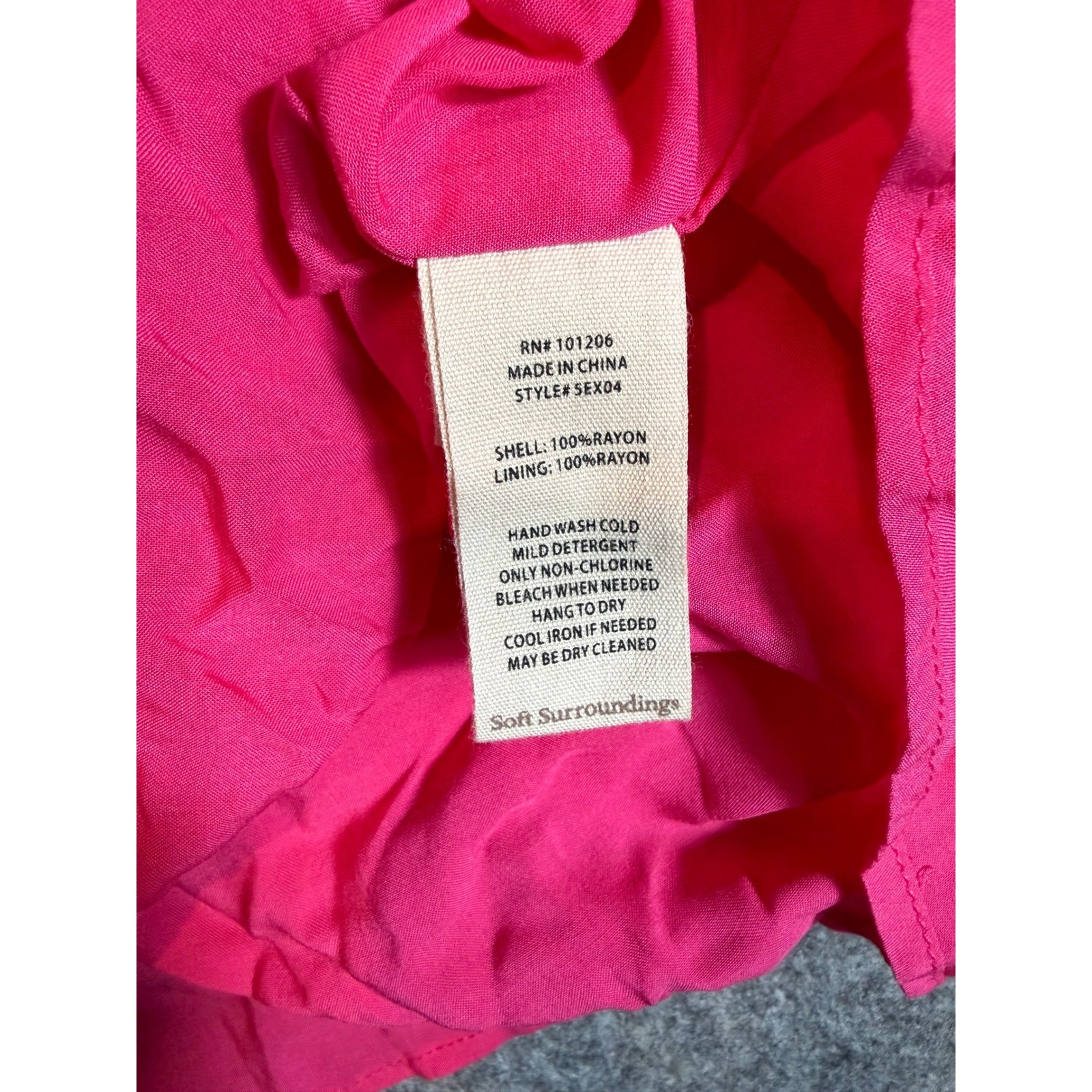 Soft Surroundings Offshore Top Raspberry Sorbet Pink 2X NWT 5EX0411923
