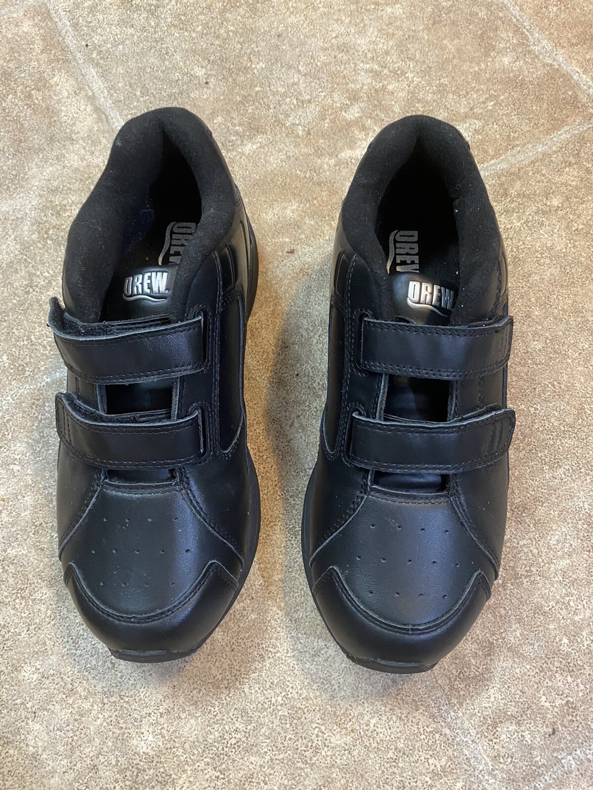 Drew 7.5W Shoe Mens Force V Adjustable Strap Black Walking Shoes